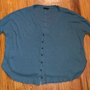 Button Down Waffle Henley